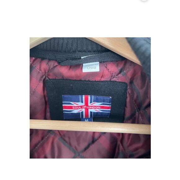 Soul of London Navy Blue Peacoat Medium Mens Pockets LIned Heavy Coat Jacket - Picture 12 of 14